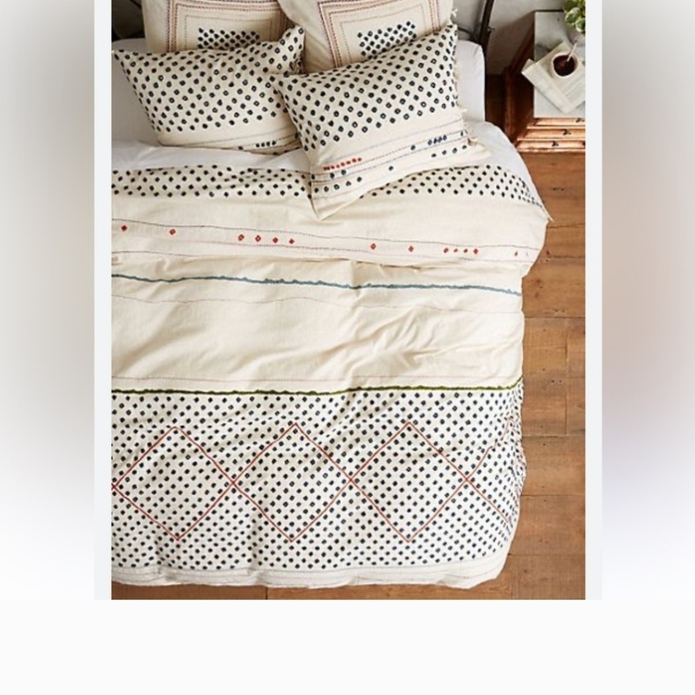 Anthropologie Nomad Linen Duvet ONLY, Queen/Full Size